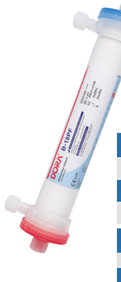 DORA Hollow Fiber Dialyzer — PF Series (Single Use)
